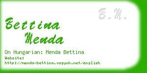 bettina menda business card